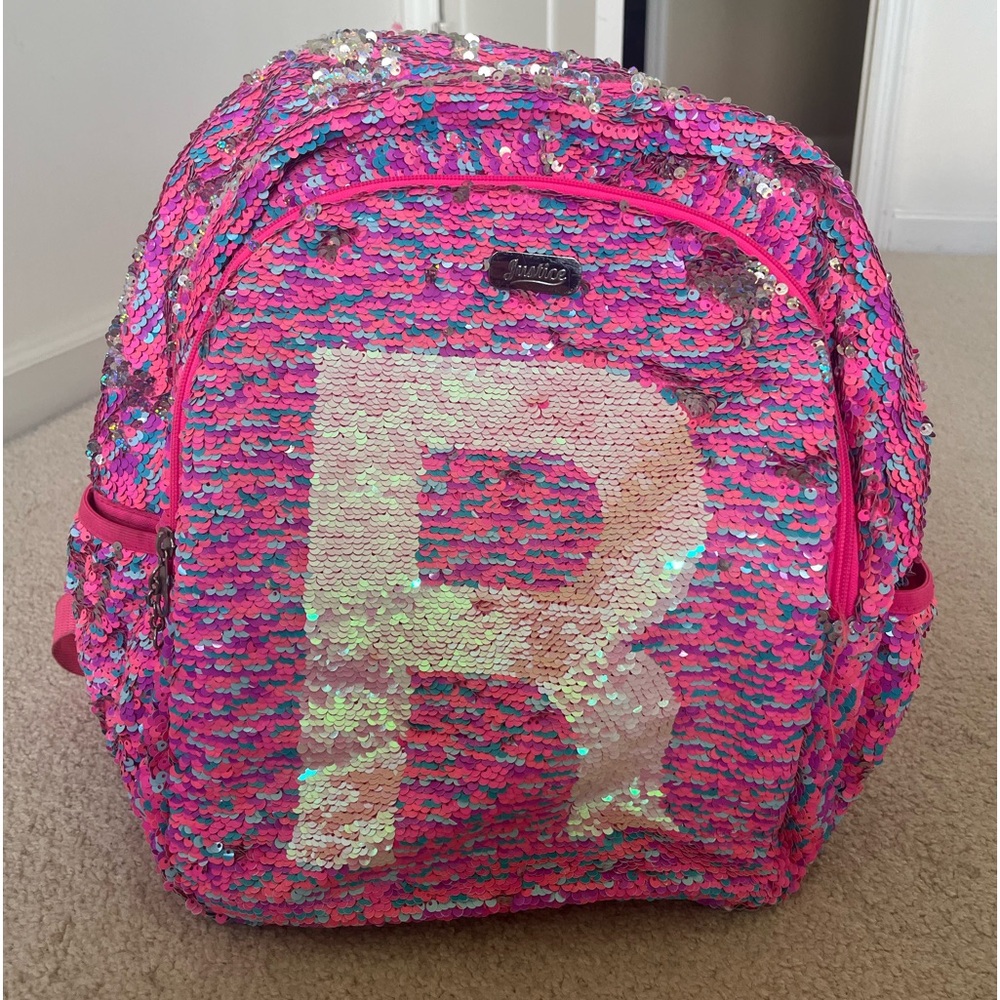justice girl’s initial backpack